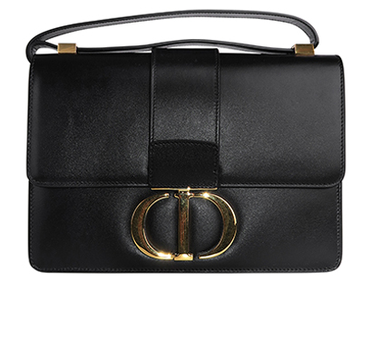 30 Montaigne, £1,995, Handbags, Black, Pony / Calfskin, Front view